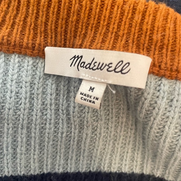 Madewell Thompson Pocket Pullover Sweater in Rainbow Stripe - Picture 5 of 9
